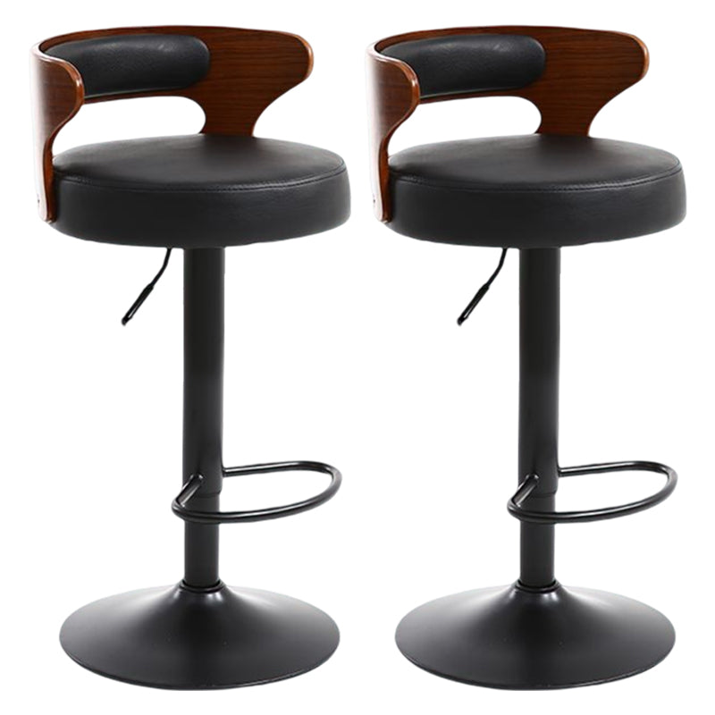 Modern Rotatable Backrest Counter Stool Steel Household Bar Stool with Cushion and Pedal