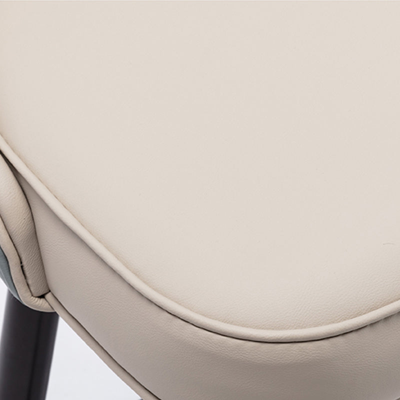Contemporary Metal Leather Bar Stools Bristol Barstool with Iron Legs and Low Back
