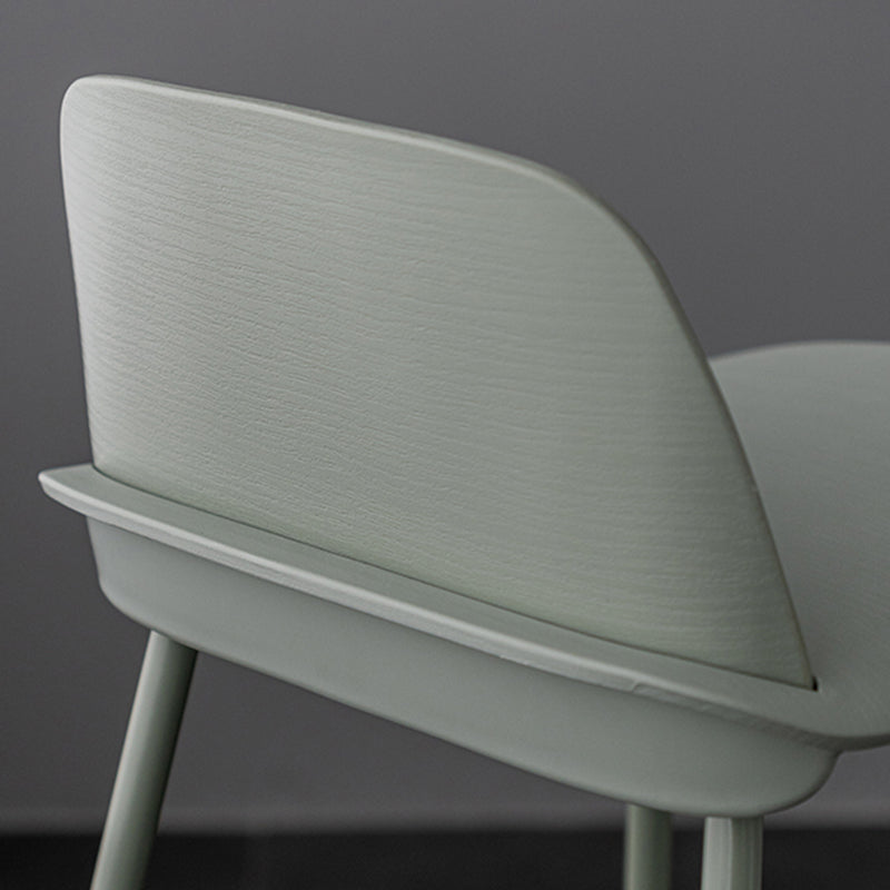 Rectangular Modern Plastic Bar Stool Backrest Footrest Counter Stool with Iron Legs