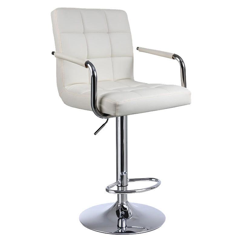 Indoor Modern Adjustable Bar Stool Footrest Bucket Backrest Swivel Counter Stool