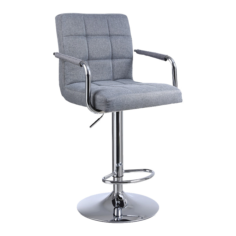 Indoor Modern Adjustable Bar Stool Footrest Bucket Backrest Swivel Counter Stool