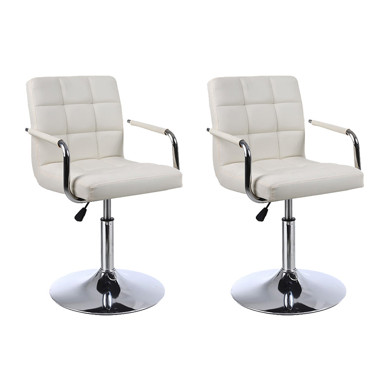 Indoor Modern Adjustable Bar Stool Footrest Bucket Backrest Swivel Counter Stool