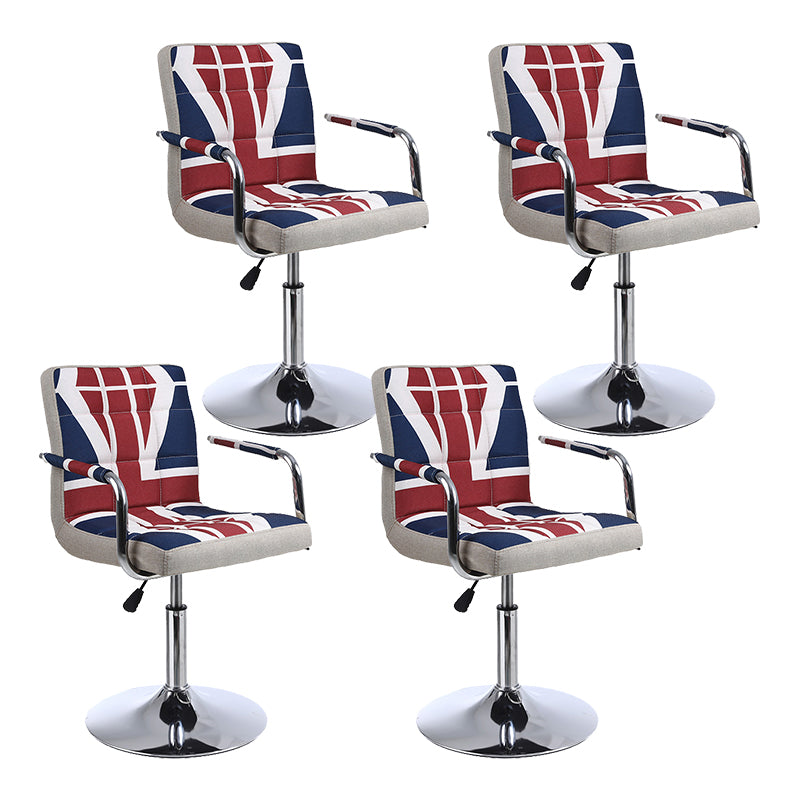 Indoor Modern Adjustable Bar Stool Footrest Bucket Backrest Swivel Counter Stool