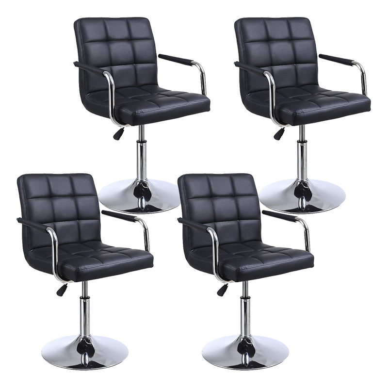 Indoor Modern Adjustable Bar Stool Footrest Bucket Backrest Swivel Counter Stool