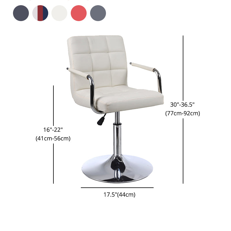 Indoor Modern Adjustable Bar Stool Footrest Bucket Backrest Swivel Counter Stool