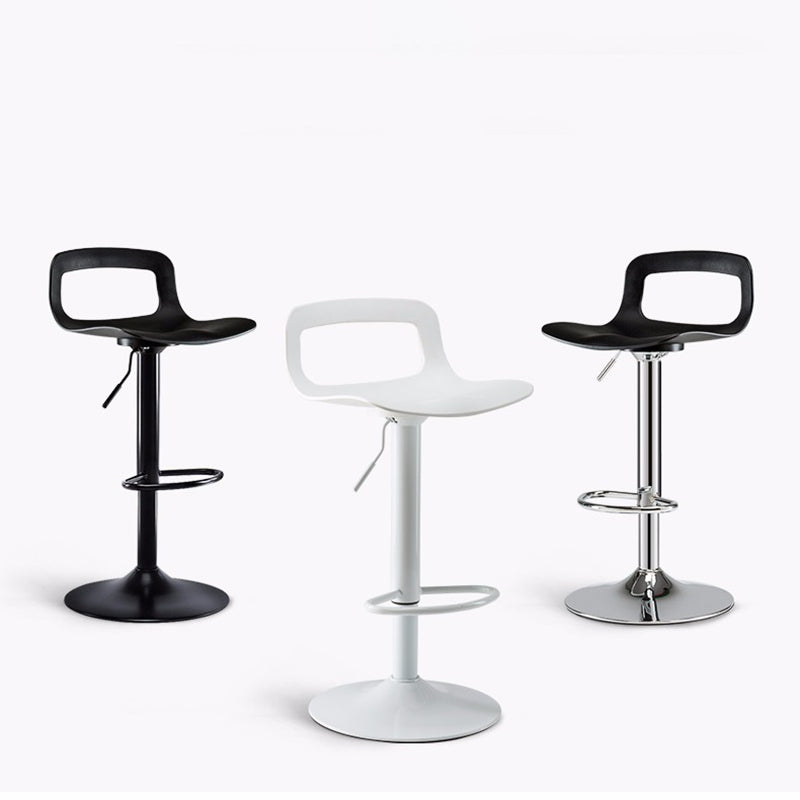 Modern Adjustable Swivel Bar Stool Low Back Plastic Bar and Counter Stool
