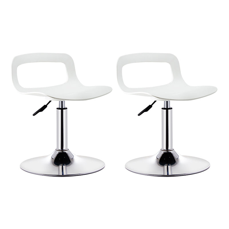 Modern Adjustable Swivel Bar Stool Low Back Plastic Bar and Counter Stool