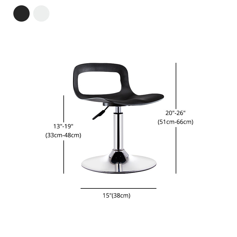 Modern Adjustable Swivel Bar Stool Low Back Plastic Bar and Counter Stool