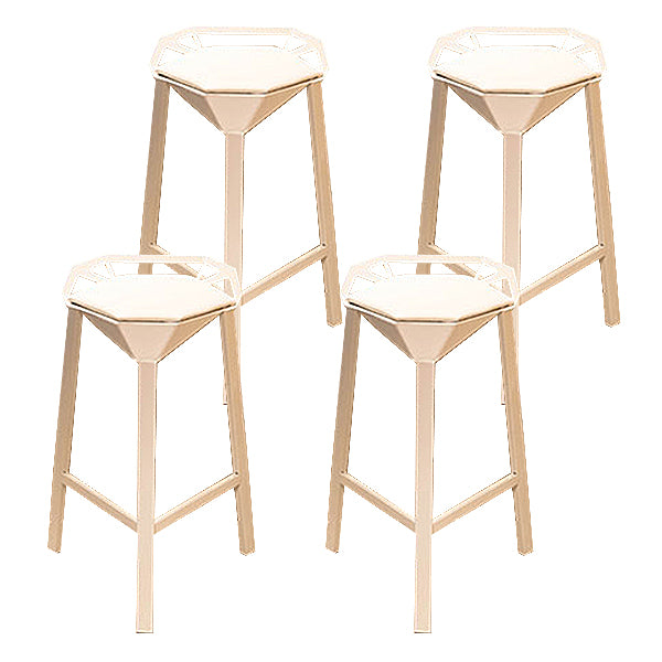 Modern Geometric Bar Stool Footrest Bristol Counter and Bar Stool with Iron Legs