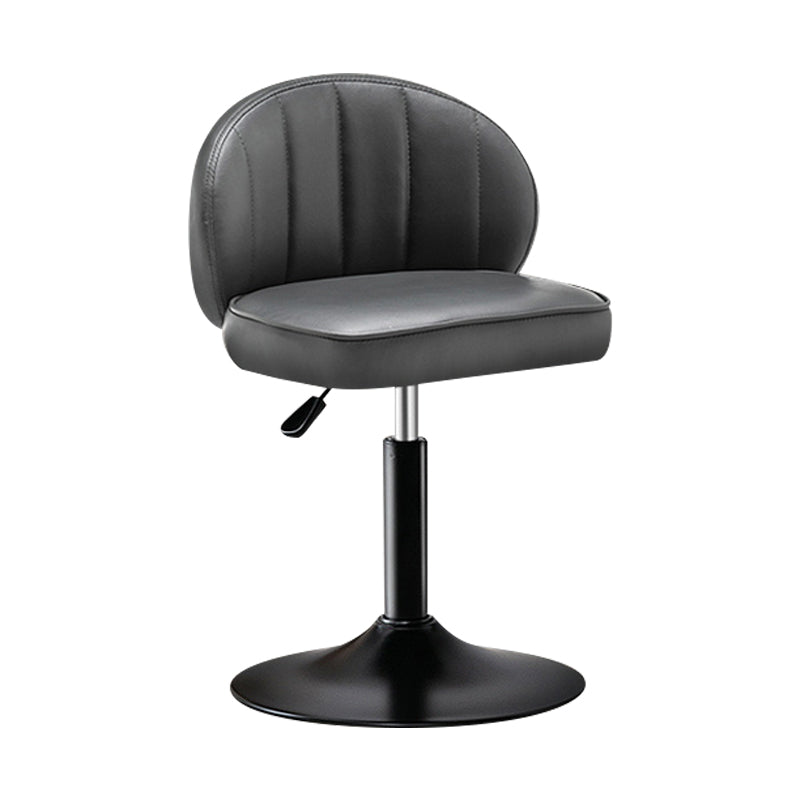 Taburete de bar de acero con respaldo moderno, taburete elevable con cojín de cuero