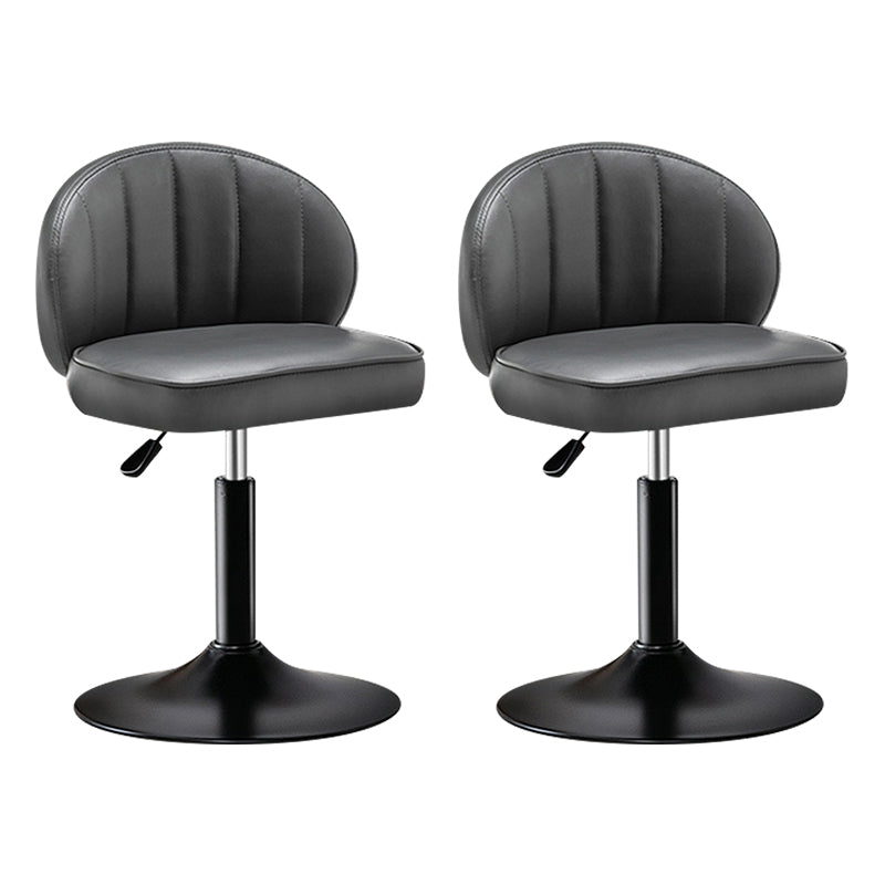 Taburete de bar de acero con respaldo moderno, taburete elevable con cojín de cuero