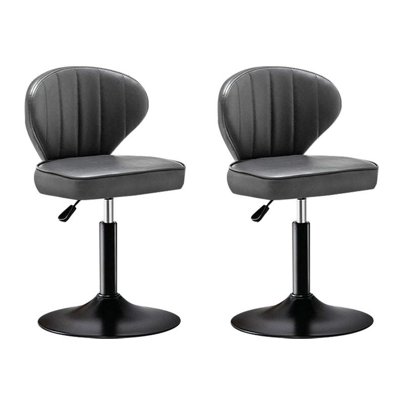 Taburete de bar de acero con respaldo moderno, taburete elevable con cojín de cuero