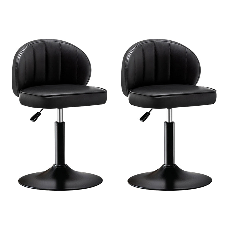 Taburete de bar de acero con respaldo moderno, taburete elevable con cojín de cuero