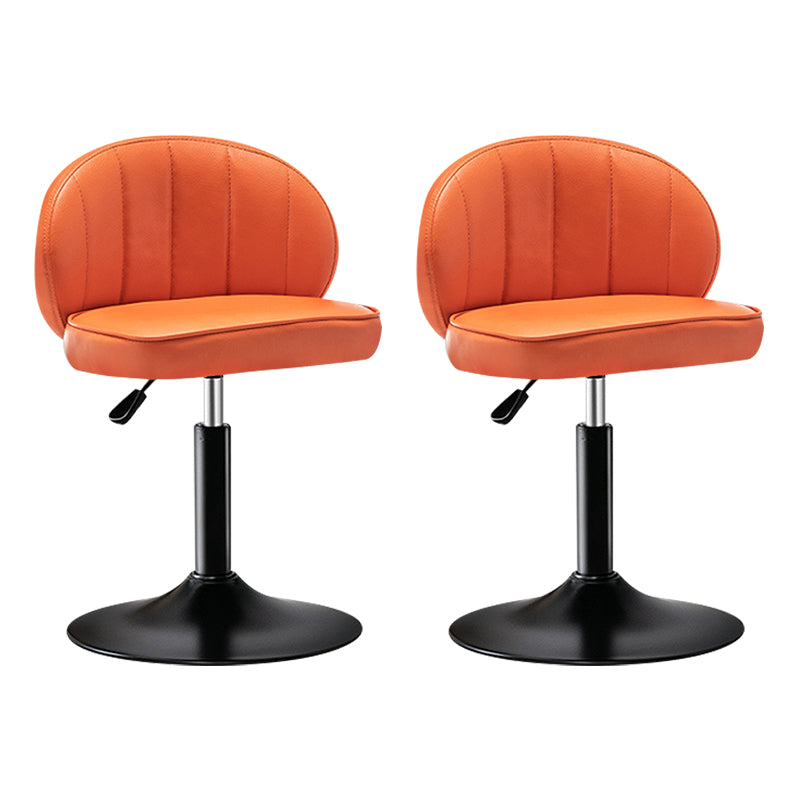 Taburete de bar de acero con respaldo moderno, taburete elevable con cojín de cuero