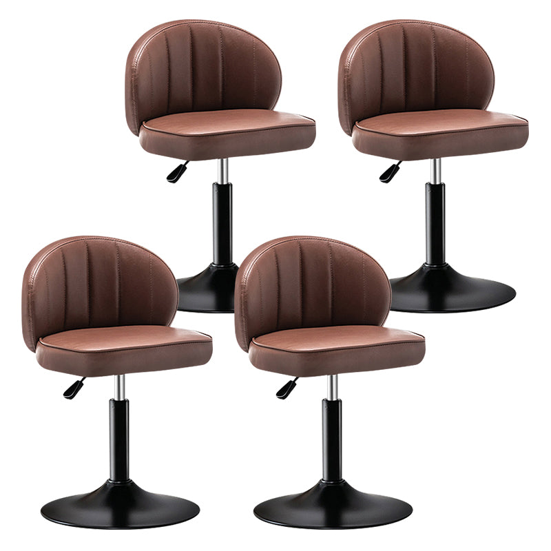 Taburete de bar de acero con respaldo moderno, taburete elevable con cojín de cuero