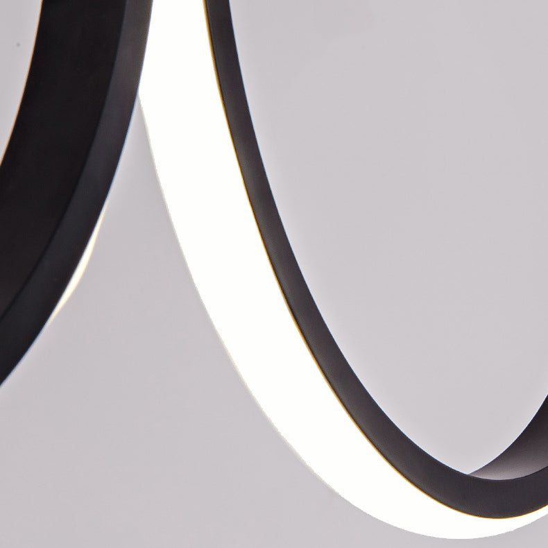 Lámpara de lámpara de metal de forma de U iluminación de lámparas LED modernas para sala de estar