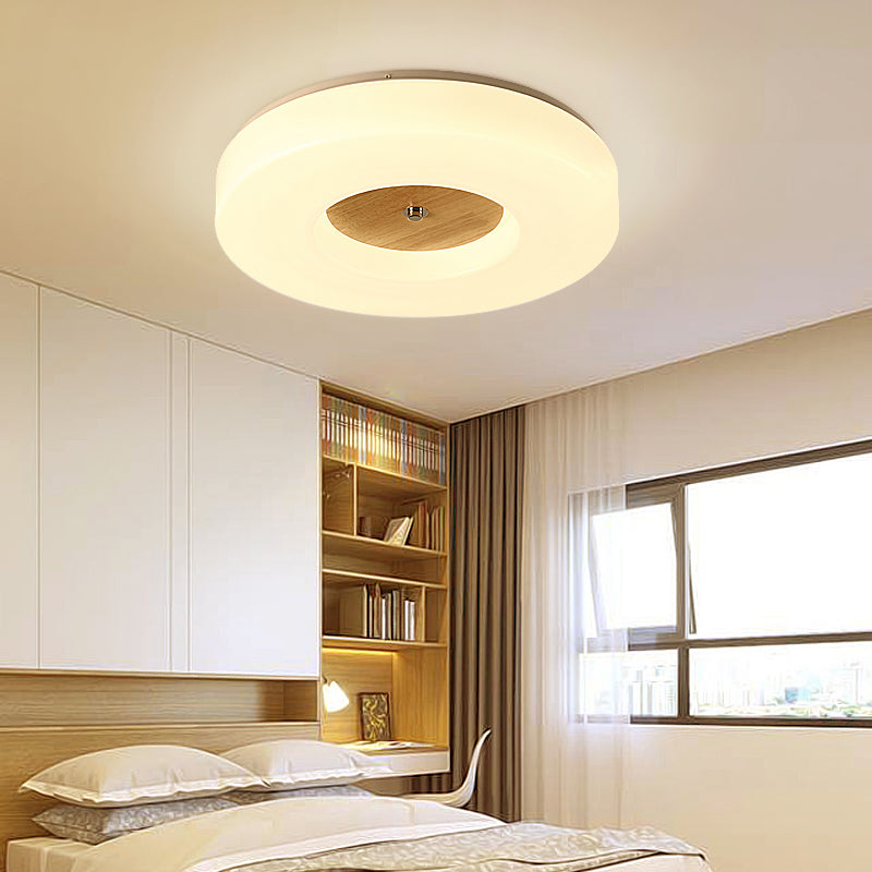 Luz de techo de madera para techo de luz moderna 1 Accesorios de luz de techo de descarga de luz en Brown