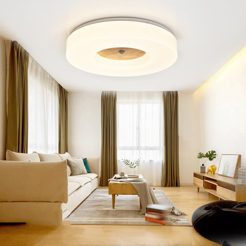 Luz de techo de madera para techo de luz moderna 1 Accesorios de luz de techo de descarga de luz en Brown