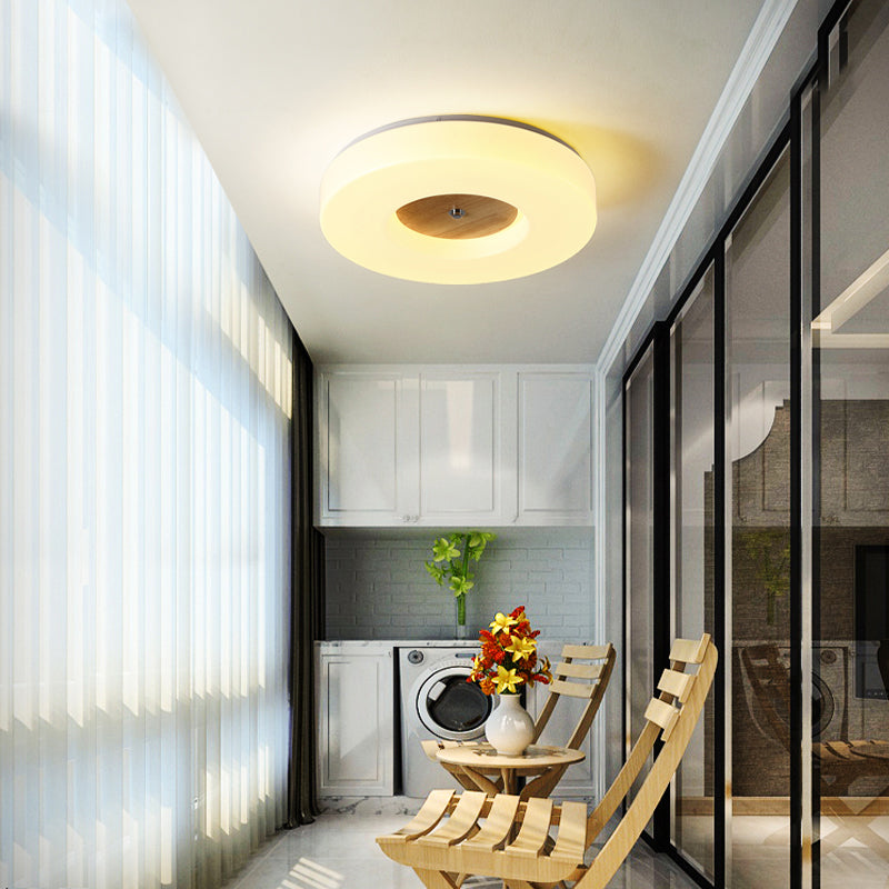 Luz de techo de madera para techo de luz moderna 1 Accesorios de luz de techo de descarga de luz en Brown