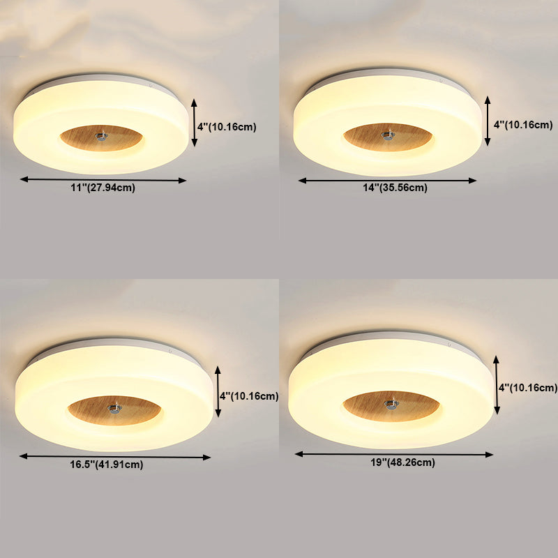 Luz de techo de madera para techo de luz moderna 1 Accesorios de luz de techo de descarga de luz en Brown