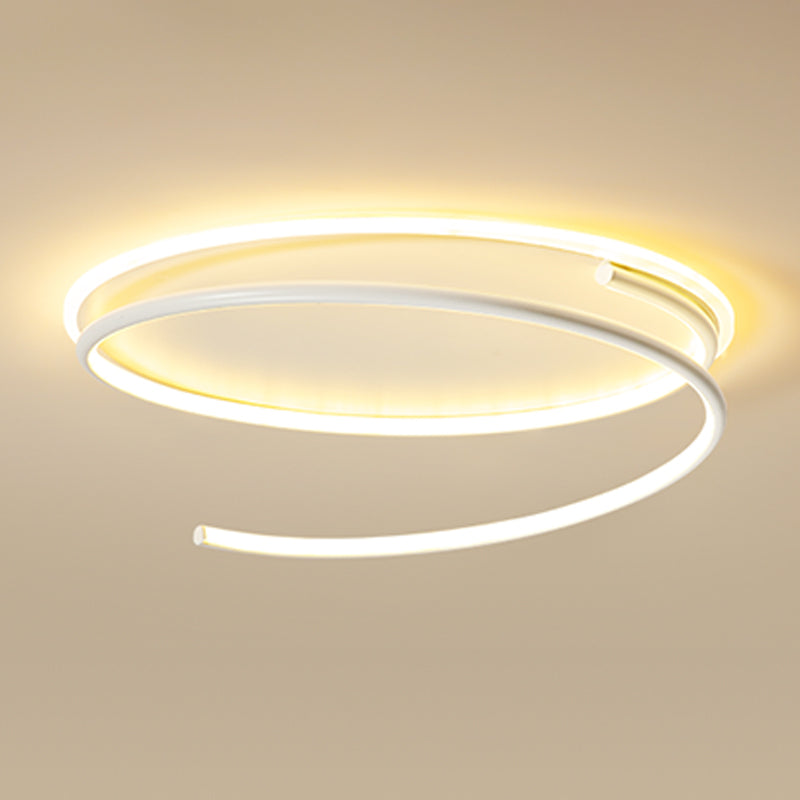 Lineare Form Deckenbefestigungen Moderne Stil Metall 2 Light Deckenbefestigungen Montiert