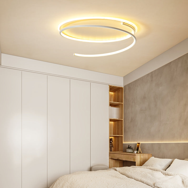 Lineare Form Deckenbefestigungen Moderne Stil Metall 2 Light Deckenbefestigungen Montiert
