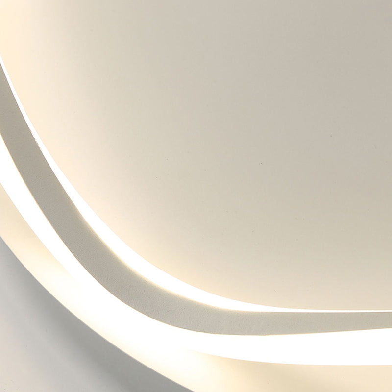 Contemporary Round Flush Light Metal 1 Light Flush Mount Lighting for Bedroom