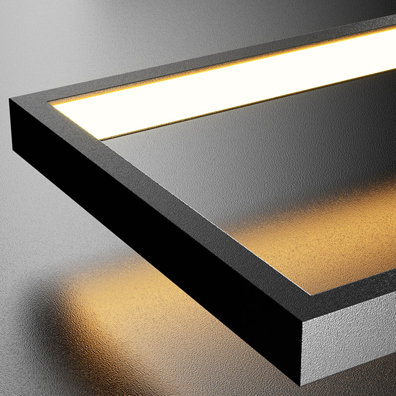 Luces colgantes de forma de rectángulo de estilo contemporáneo accesorios de iluminación de metal