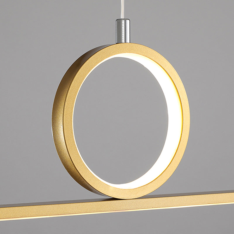 Luces de la isla de forma lineal Luces de estilo contemporáneo 3 accesorios de iluminación colgante de luz