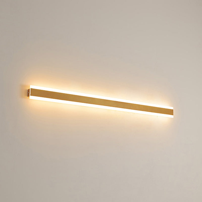 Linearer Schatten Metall Wandleuchte moderne Stil 1 Lichtwandhalterung Beleuchtung in Gold