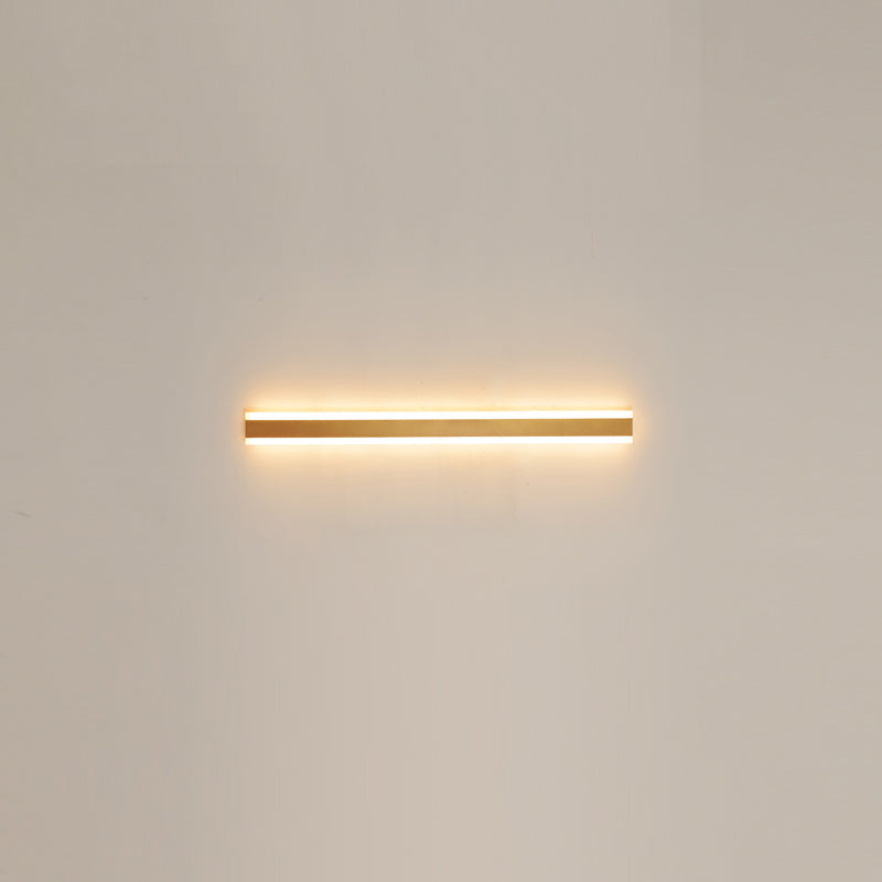 Linearer Schatten Metall Wandleuchte moderne Stil 1 Lichtwandhalterung Beleuchtung in Gold