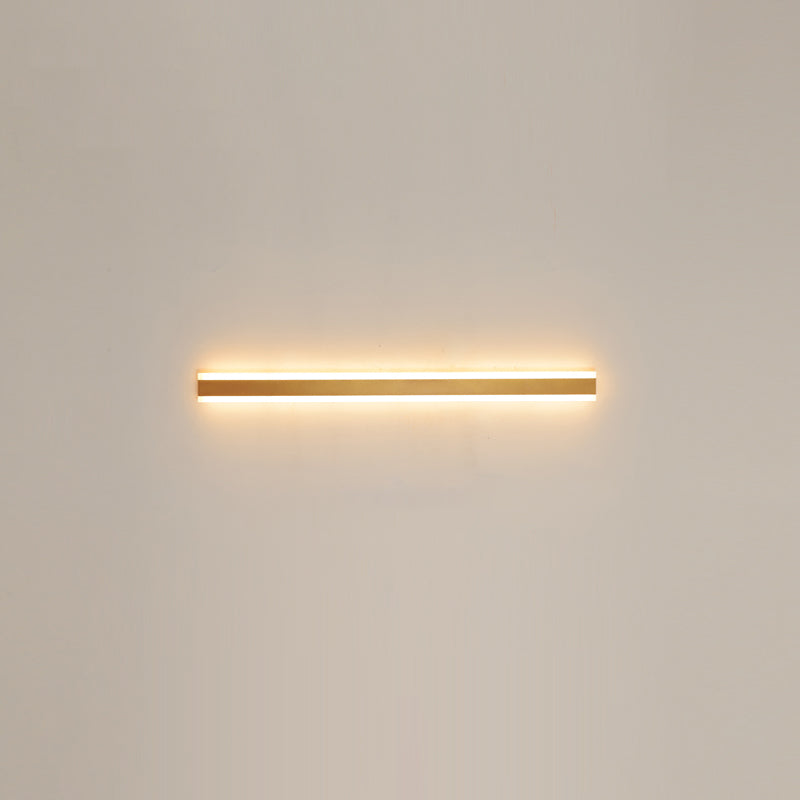 Linearer Schatten Metall Wandleuchte moderne Stil 1 Lichtwandhalterung Beleuchtung in Gold