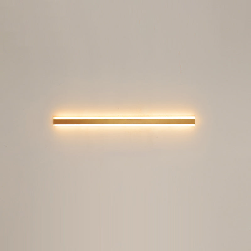 Linearer Schatten Metall Wandleuchte moderne Stil 1 Lichtwandhalterung Beleuchtung in Gold