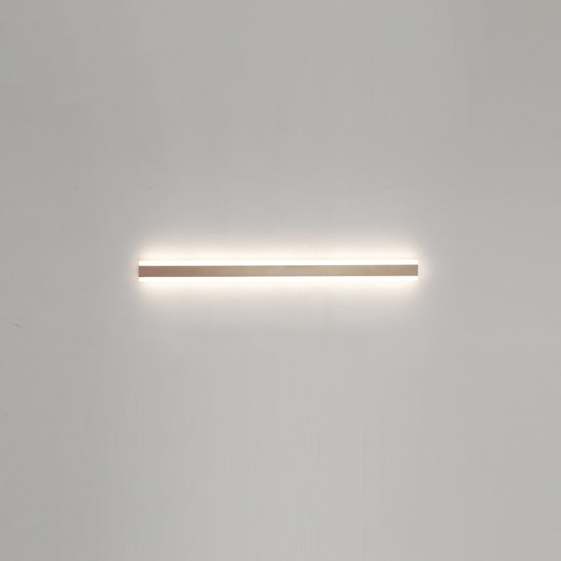 Linearer Schatten Metall Wandleuchte moderne Stil 1 Lichtwandhalterung Beleuchtung in Gold