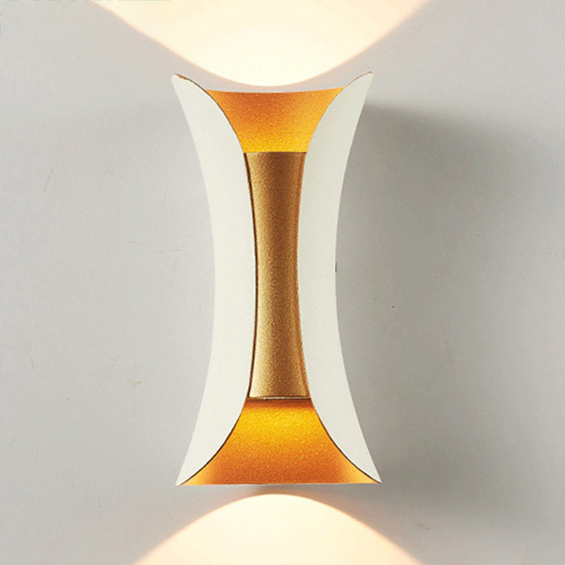 Metal Curved Lights Lights Modern Style 2 Lights Wall Washer Sconce