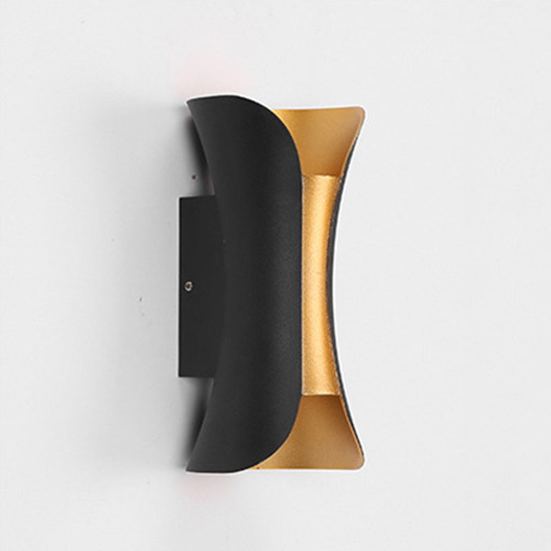 Metal Curved Lights Lights Modern Style 2 Lights Wall Washer Sconce