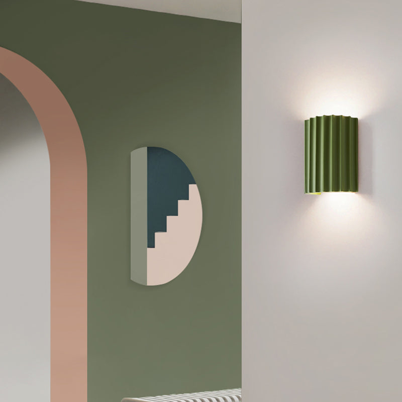 Medio cilindro Maledro de metal mata moderna macarons nórdicos 2 luces luz de pared montado en la pared