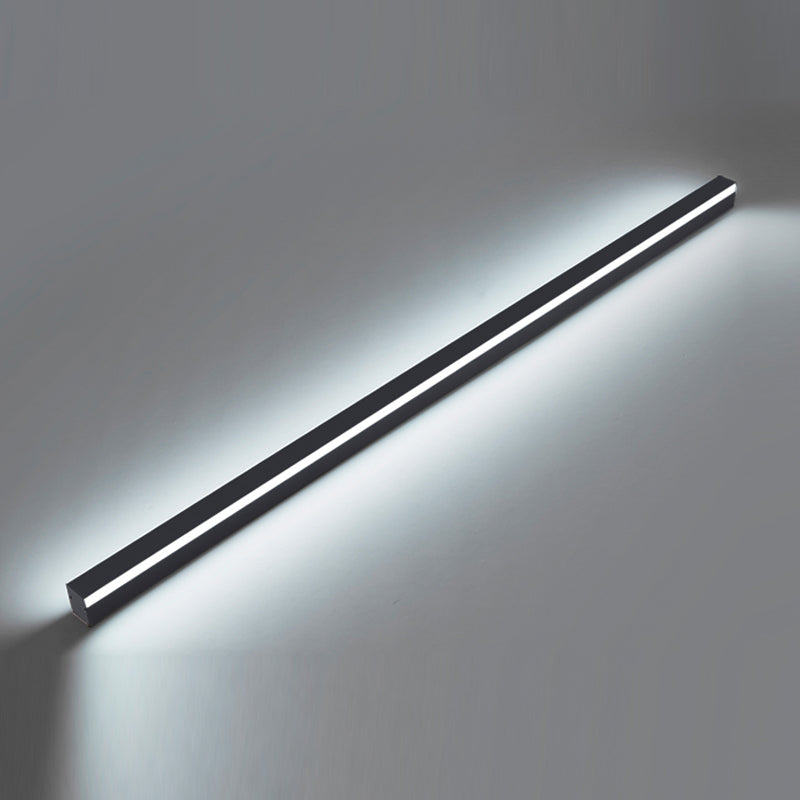 Linearer Schatten Metall Wandleuchte moderne Stil 1 Lichtwandhalterung Beleuchtung in Schwarz