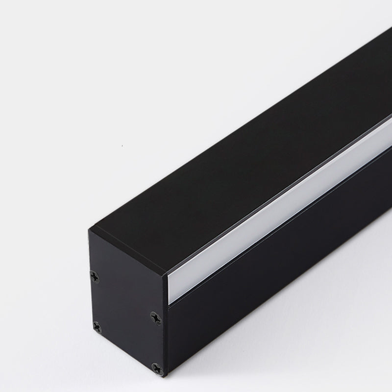 Linearer Schatten Metall Wandleuchte moderne Stil 1 Lichtwandhalterung Beleuchtung in Schwarz