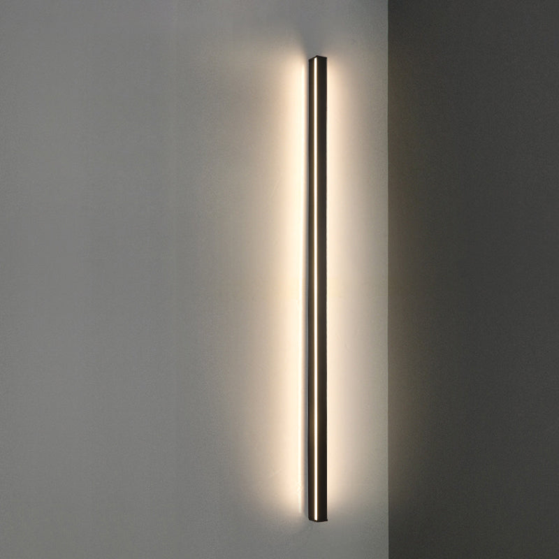 Sombra lineal Medina de metal Diconce moderno Montaje de montaje de pared de luz simple en negro