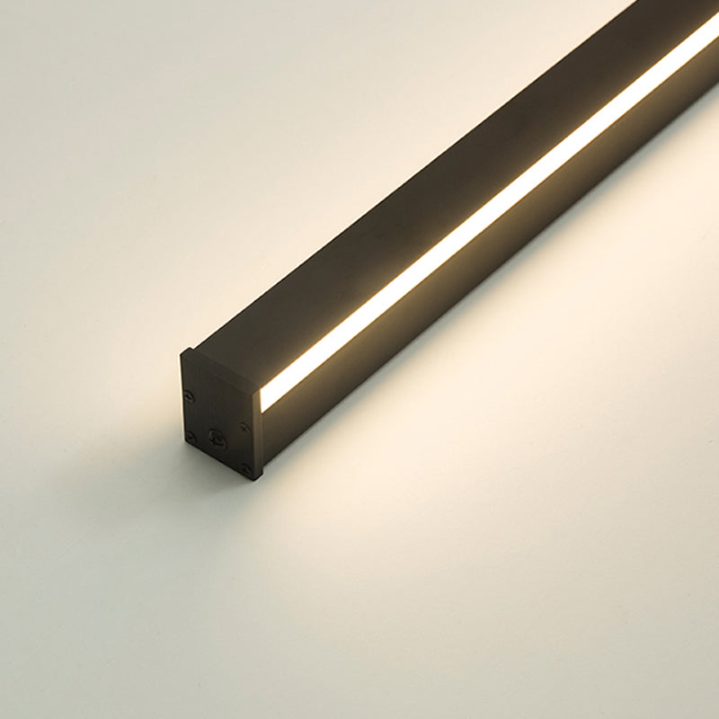 Sombra lineal Medina de metal Diconce moderno Montaje de montaje de pared de luz simple en negro