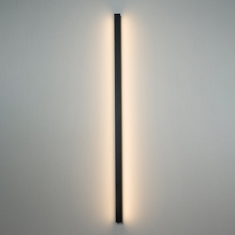 Sombra lineal Medina de metal Diconce moderno Montaje de montaje de pared de luz simple en negro