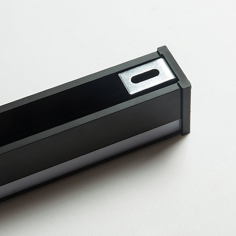 Sombra lineal Medina de metal Diconce moderno Montaje de montaje de pared de luz simple en negro