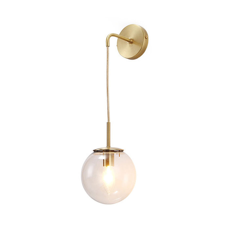 Accesorios de iluminación de pared orbe de estilo de estilo moderno 1 iluminación de pared de luz