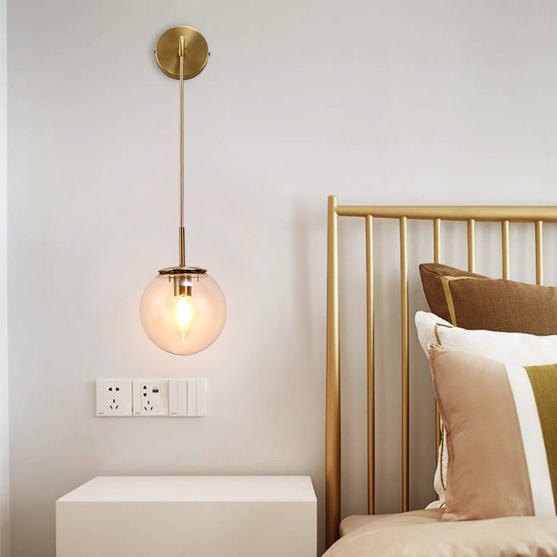 Accesorios de iluminación de pared orbe de estilo de estilo moderno 1 iluminación de pared de luz