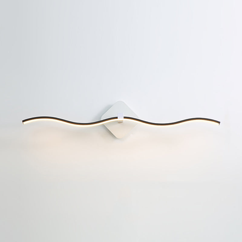 Metal Linear Shade Wall Sconce Modern Style 1-Light Mirror Wall Light Fixture