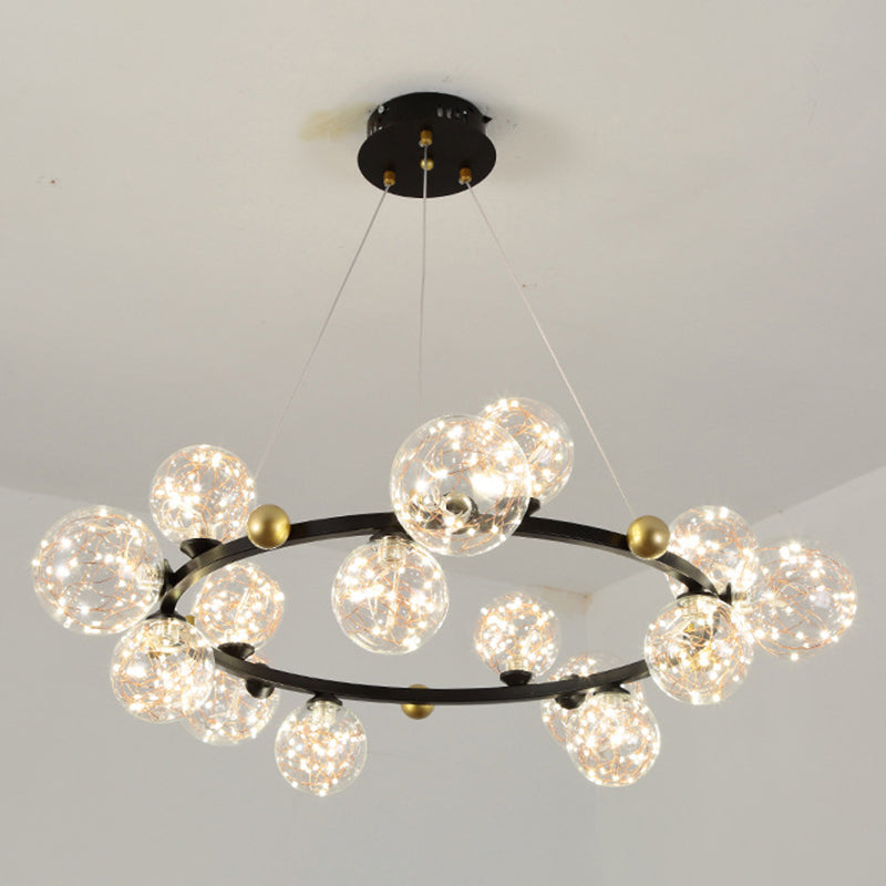 Moderne Kugel Kronleuchter Lichter Glas Kronleuchter Anhänger Licht für Wohnzimmer