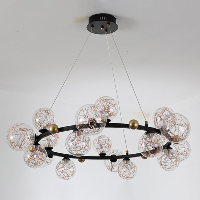 Moderne Kugel Kronleuchter Lichter Glas Kronleuchter Anhänger Licht für Wohnzimmer