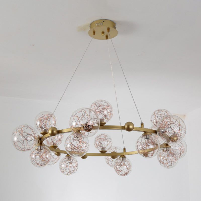 Moderne Kugel Kronleuchter Lichter Glas Kronleuchter Anhänger Licht für Wohnzimmer