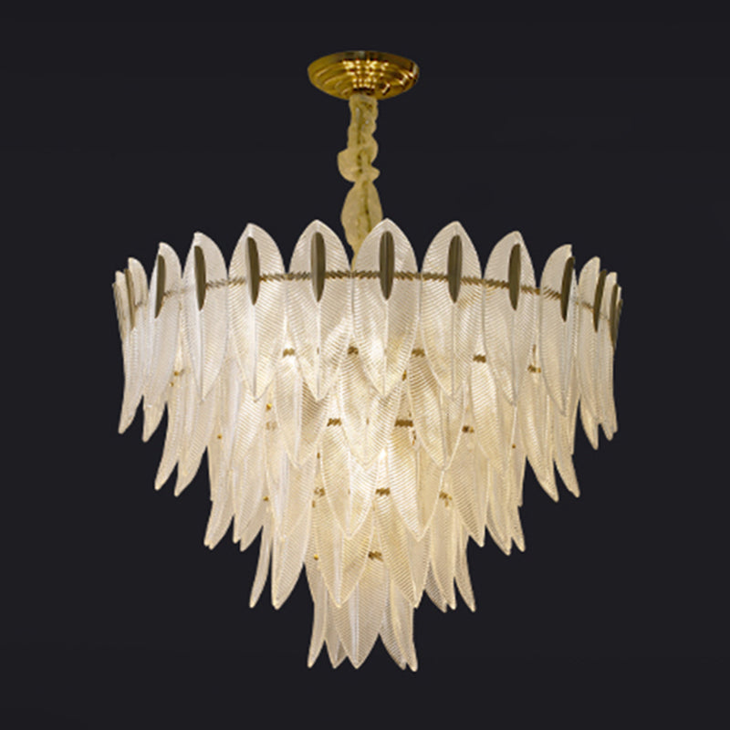 Estilo contemporáneo Luces colgantes de forma única Luces de lámpara de vidrio en oro